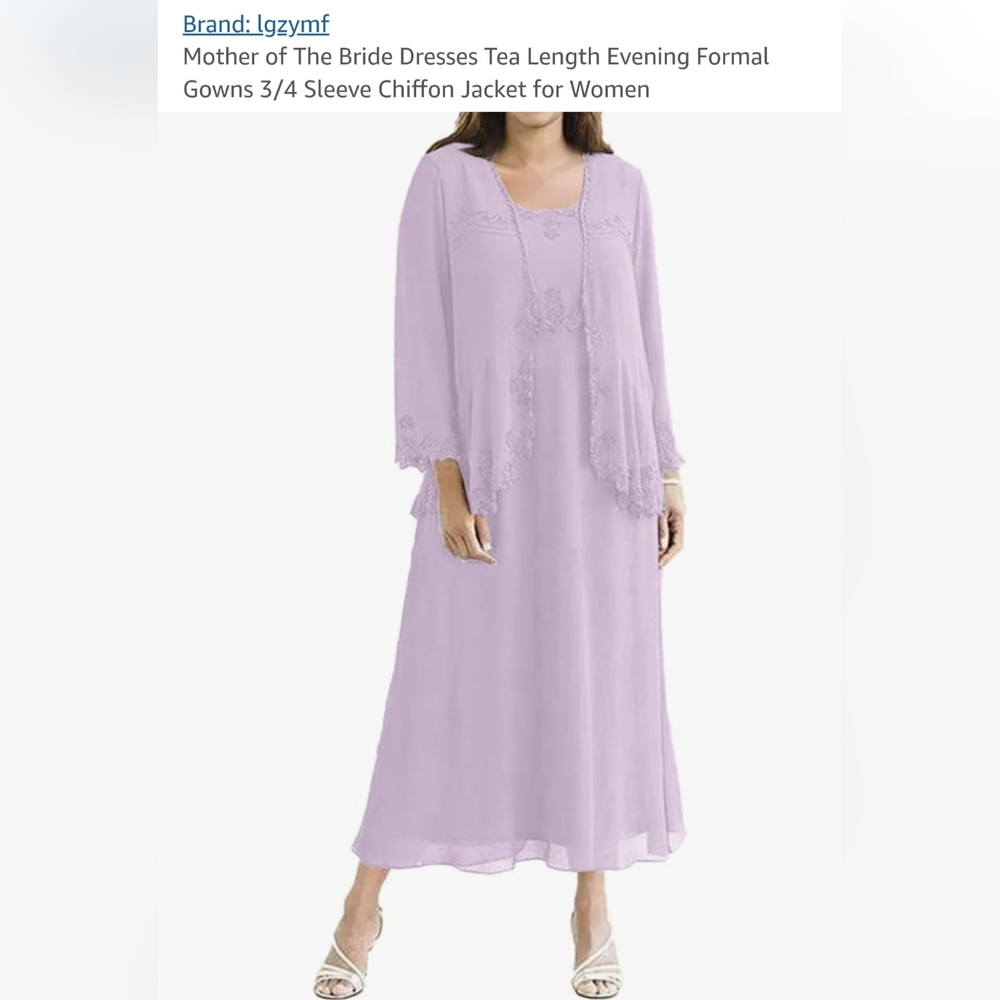 Lavender Dress with Matching Shawl